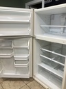 Whirlpool Used Refrigerator Top and Bottom 33x65 1/2” (Bisque) 