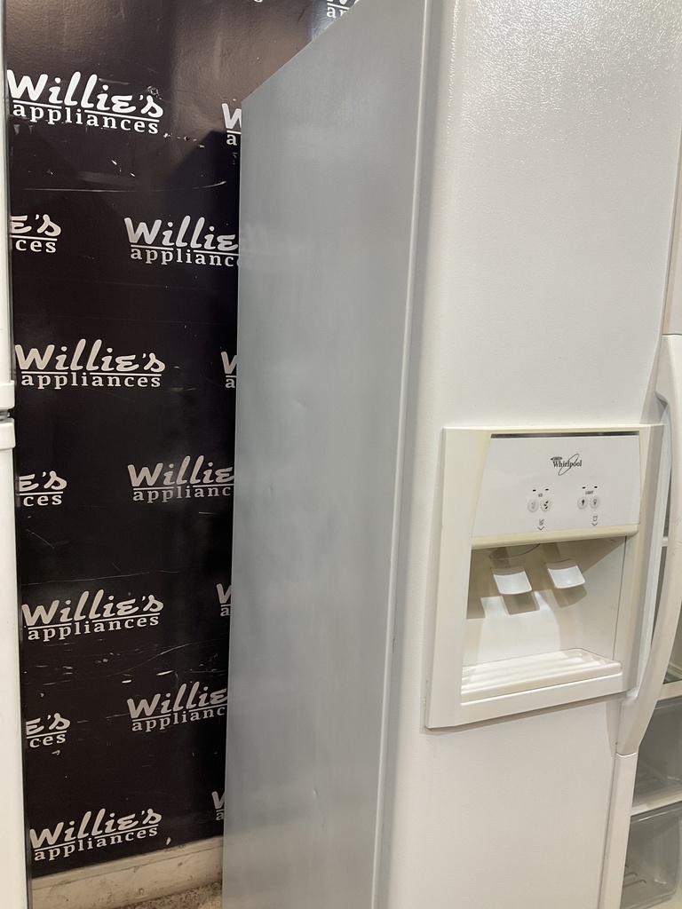 Whirlpool Used Refrigerator Top and Bottom 36x69 1/2” (White) 