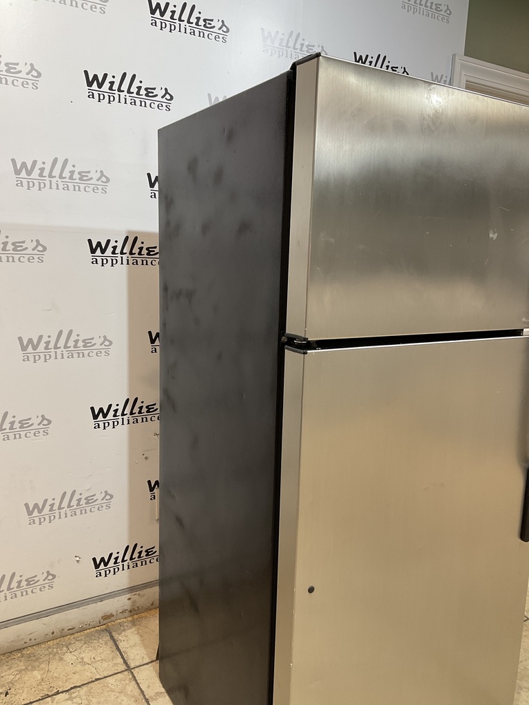 Ge Used Refrigerator Top and Bottom 28x64 1/2” (Stainless Steel) 