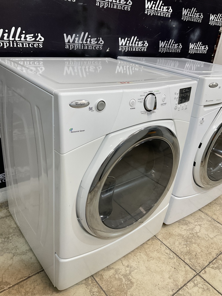 Whirlpool Used Natural Gas Set Washer/Dryer Front-load 27inches (White) 