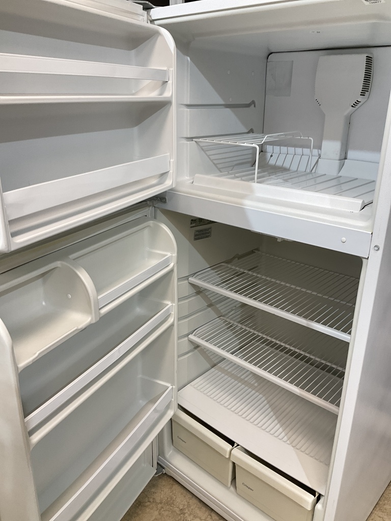 Whirlpool Used Refrigerator Top and Bottom 28x62 1/2” (White) 