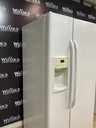 Ge Used Refrigerator Side by Side 36x69 1/2” (White) 