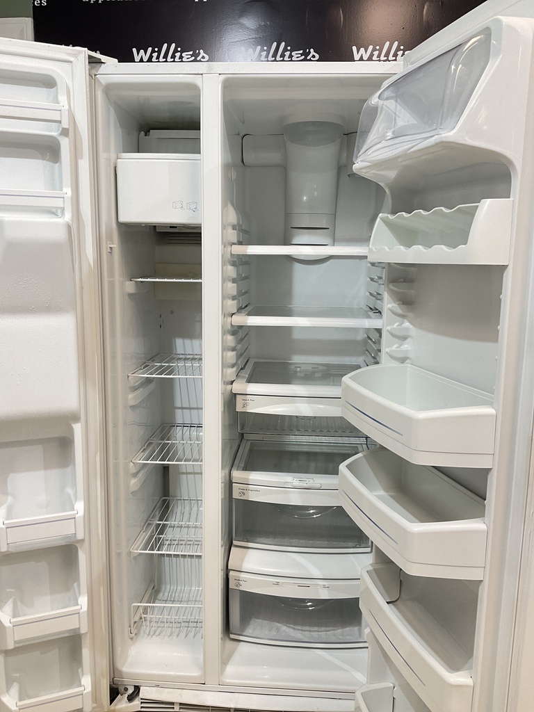 Ge Used Refrigerator Side by Side 36x69 1/2” (White) 