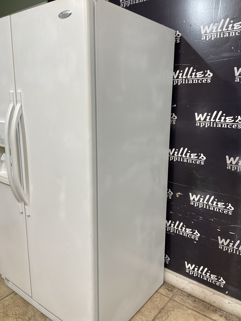 Whirlpool Used Refrigerator Side by Side 36x69 1/2” (White)