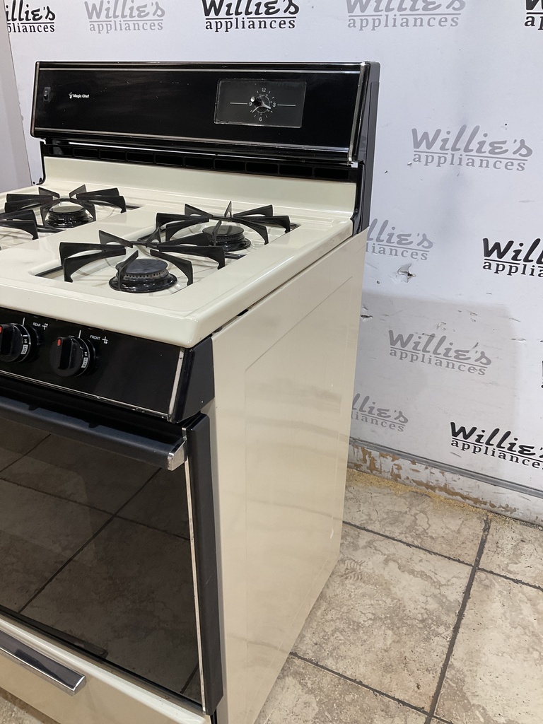 Magic Chef Used Natural Gas Stove 30inches (Bisque/Black) 