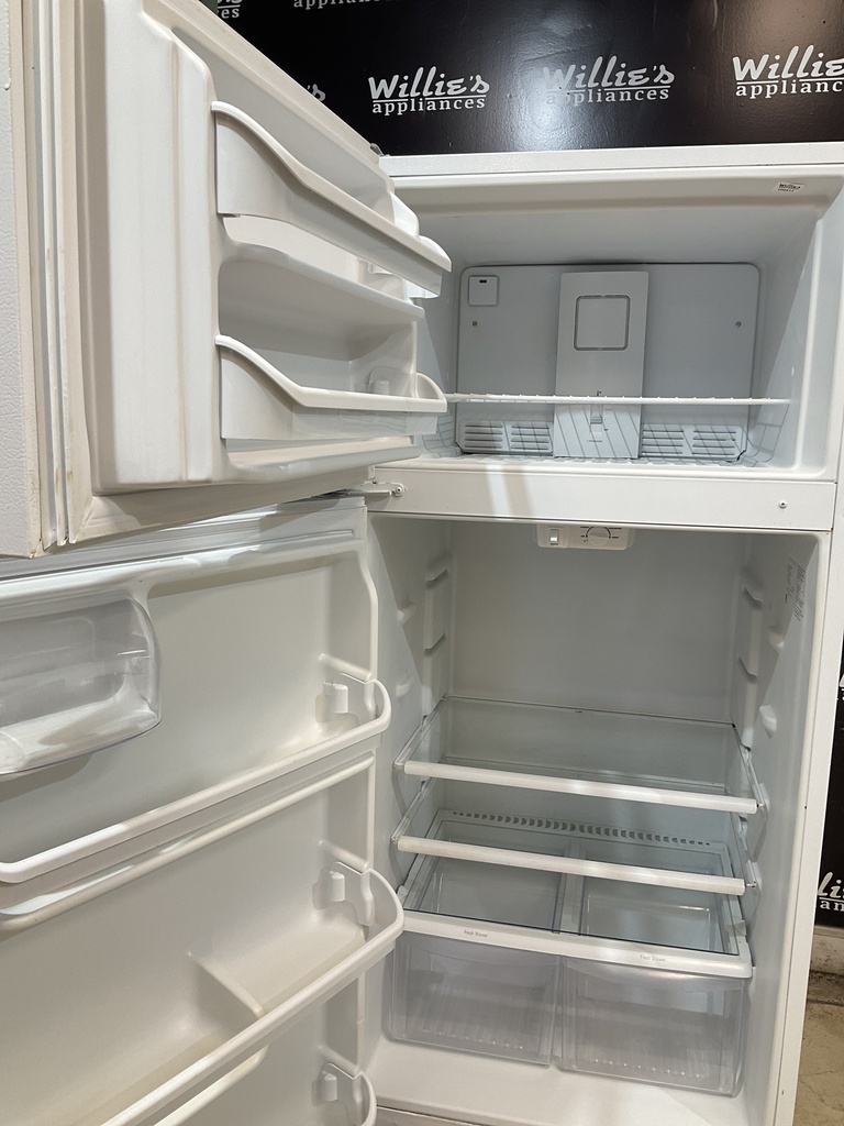 Frigidaire Used Refrigerator Top and Bottom 30x65 1/2” (White) 