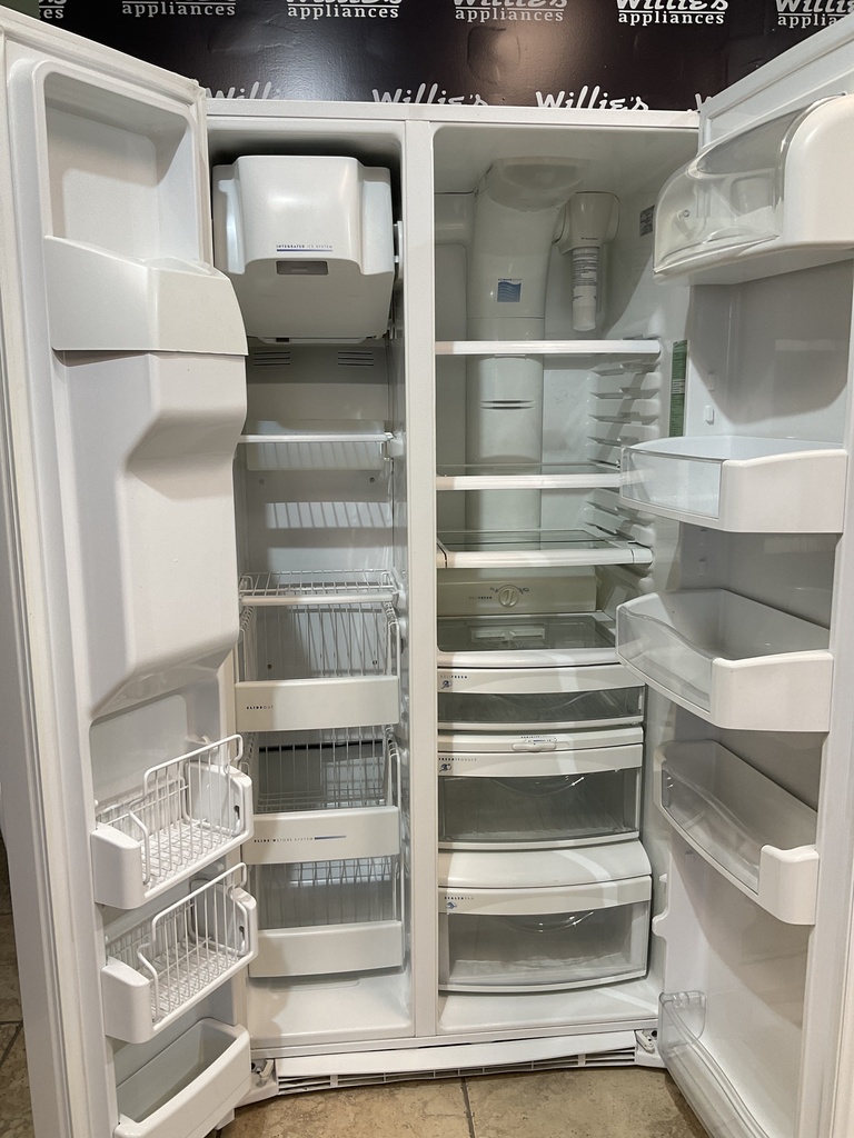 Ge Used Refrigerator Side by Side Counter Depth 36x69 1/2” (White) 