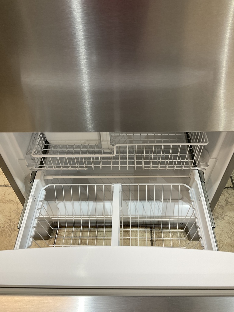 Whirlpool Used Refrigerator Top and Bottom Mount 32 1/2” x 69 1/2” (Stainless Steel) 