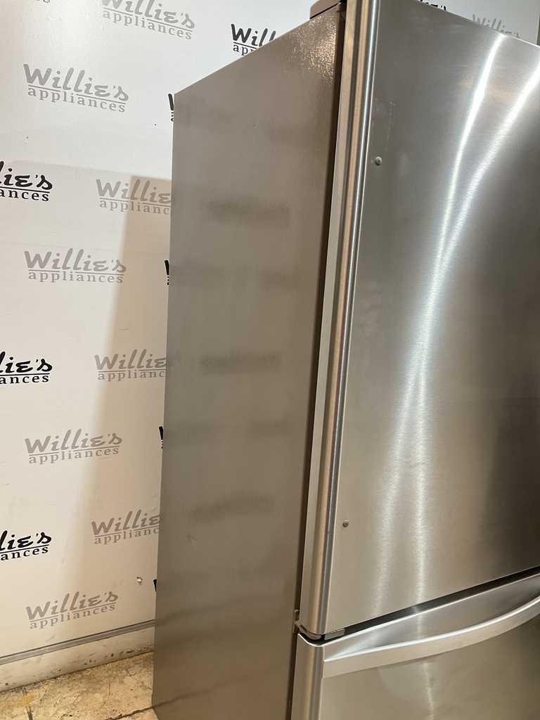 Whirlpool Used Refrigerator Top and Bottom Mount 32 1/2” x 69 1/2” (Stainless Steel) 
