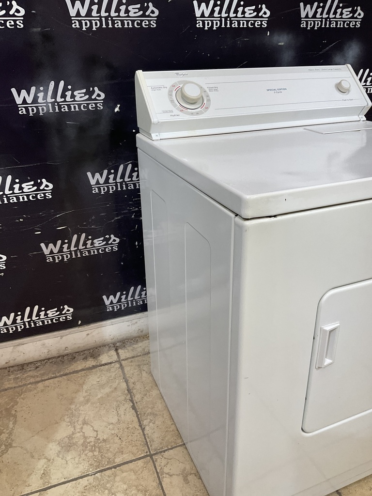 Whirlpool Used Electric Dryer 220volts (30 AMP) 29inches {3 prong} (White) 