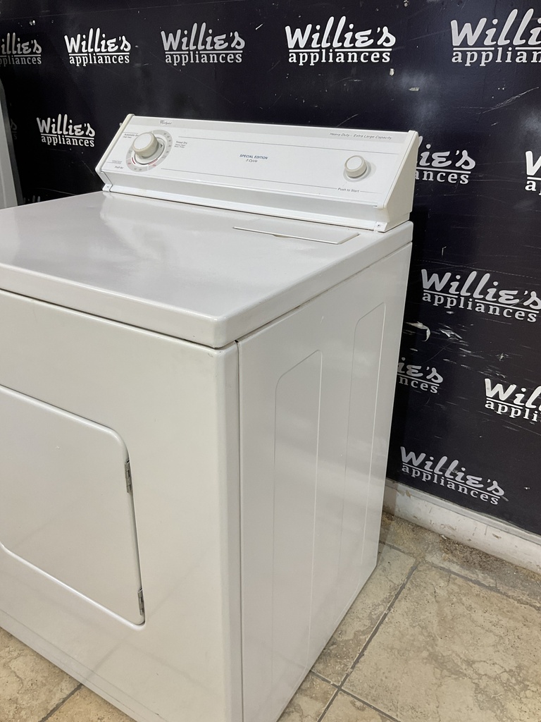 Whirlpool Used Electric Dryer 220volts (30 AMP) 29inches {3 prong} (White) 