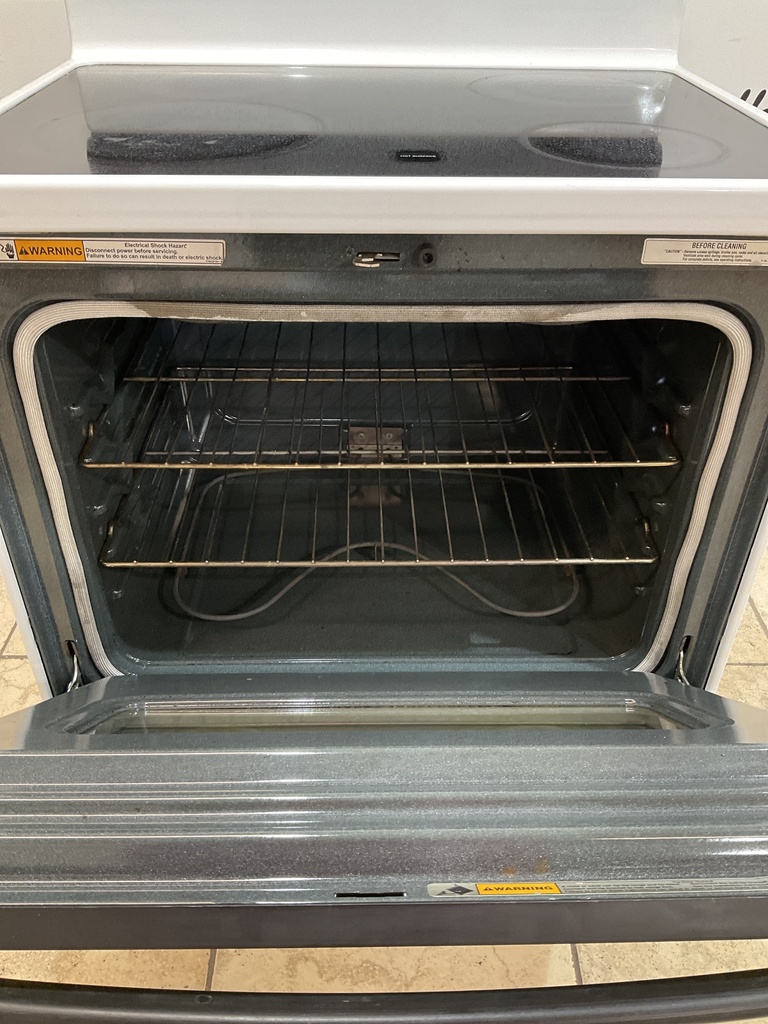 Whirlpool Used Electric Stove 220volts (40/50 AMP) 30inches {4 prong} (White/Black) 