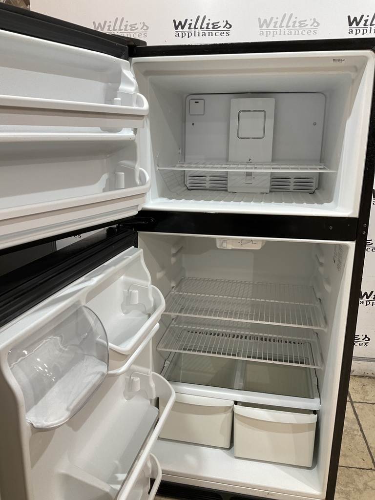 Frigidaire Used Refrigerator Top and Bottom 28x59 1/2” (Black) 