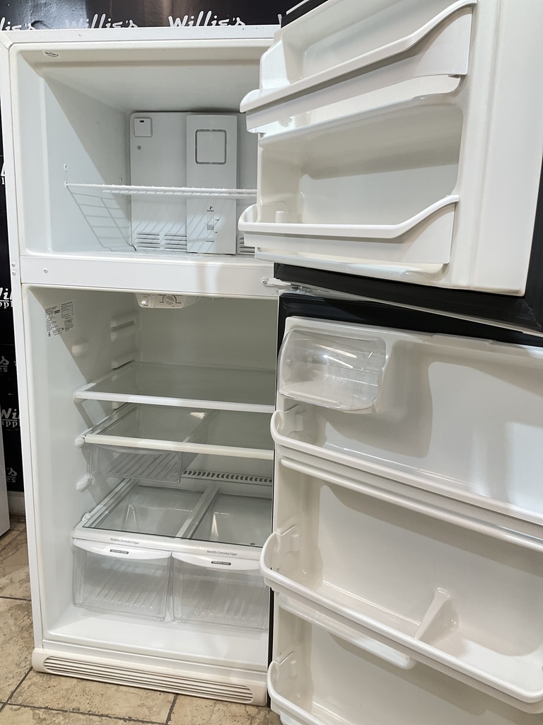 Frigidaire Used Refrigerator Top and Bottom 30x68 1/2” (White) 