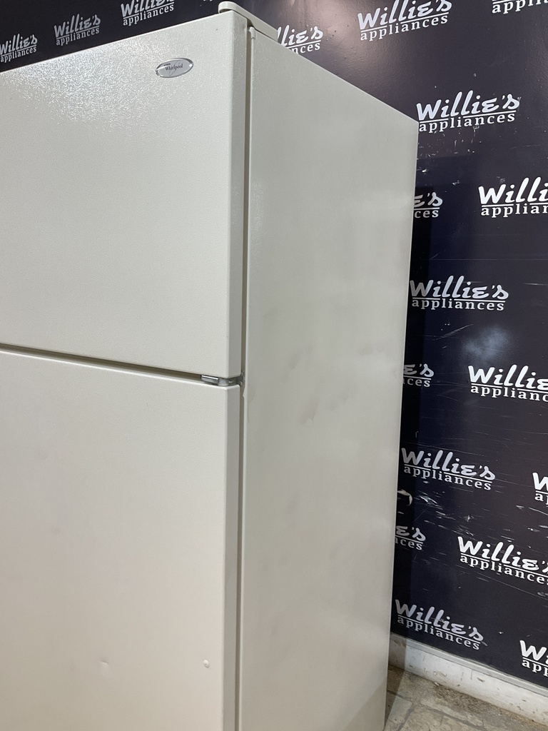 Whirlpool Used Refrigerator Top and Bottom 33x66 (Bisque) 