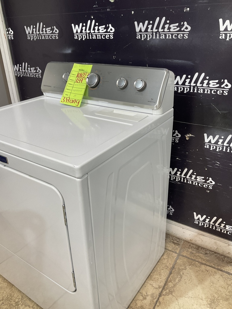 Maytag Used Electric Dryer 220volts (30 AMP) 29inches {3 prong} (White) 