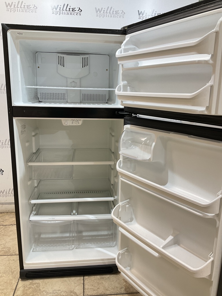 Frigidaire Used Refrigerator Top and Bottom 30x66 (Black) 
