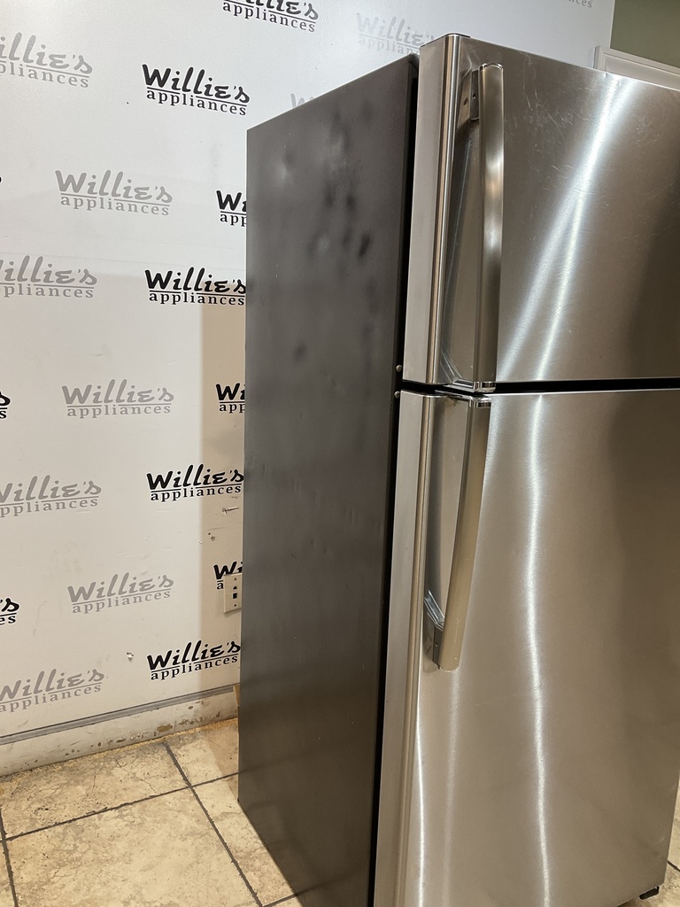 Ge Used Refrigerator Top and Bottom 28x64 (Stainless Steel) 