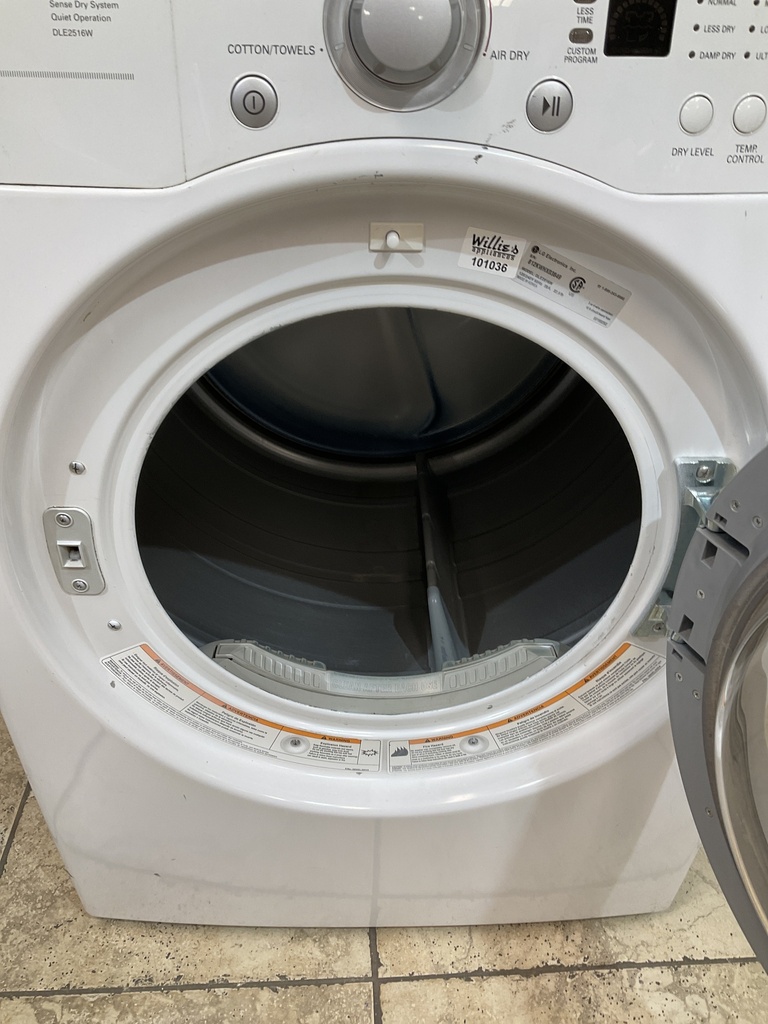 Lg Used Electric Dryer 220volts (30 AMP) 27inches {3 prong} (White) 