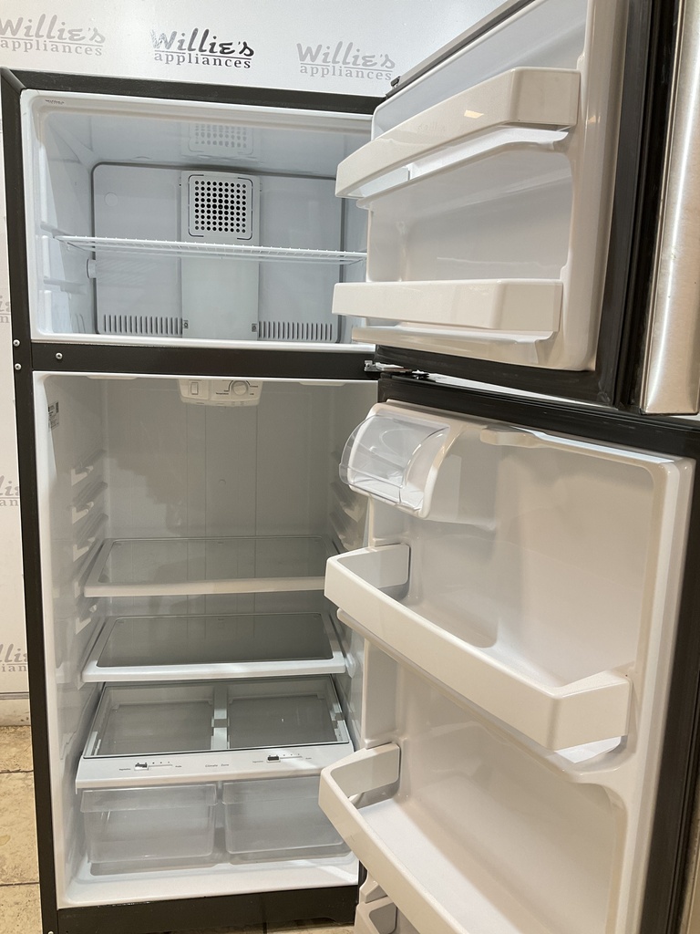 Ge Used Refrigerator Top and Bottom 28x66 1/2” (Stainless Steel) 