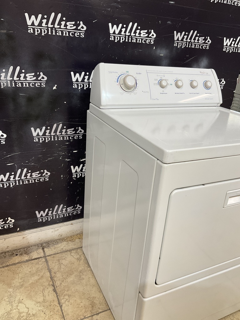 Whirlpool Used Electric Dryer 220volts (30 AMP) 27inches {3 prong} (White) 
