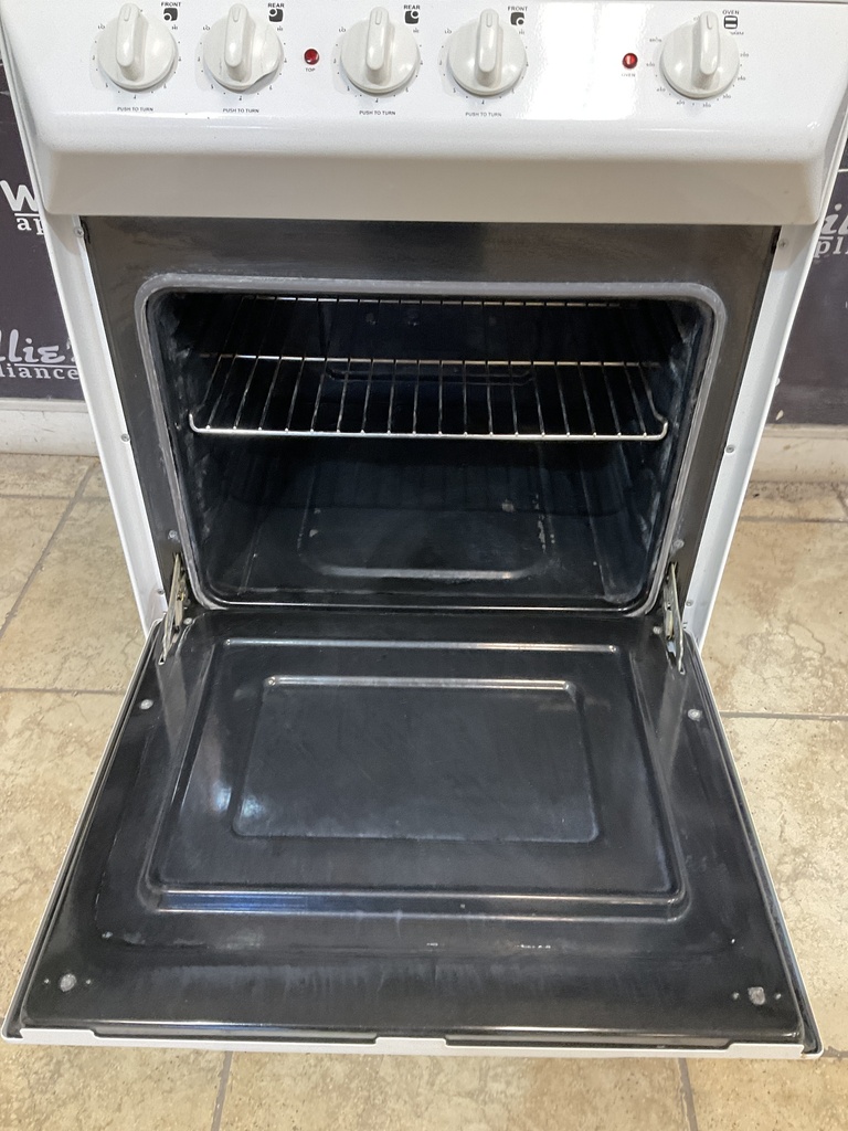 Avanti Used Electric Stove 220volts (40/50 AMP) 23 1/2” {3 prong} (White) 