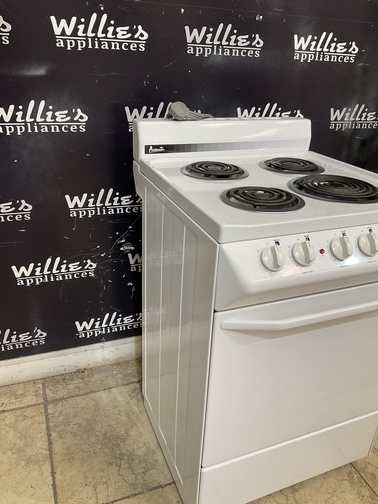 Avanti Used Electric Stove 220volts (40/50 AMP) 23 1/2” {3 prong} (White) 