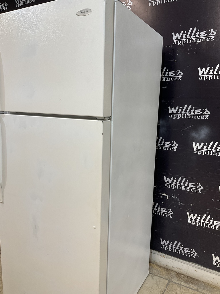 Whirlpool Used Refrigerator Top and Bottom 28x67 1/2” (White) 