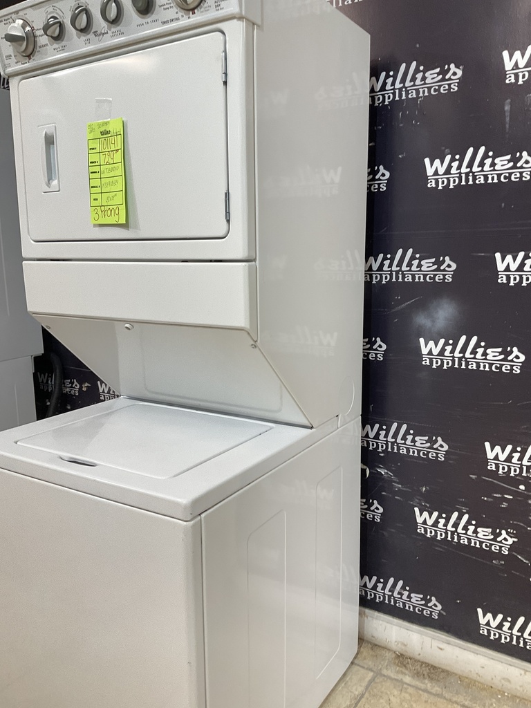 Whirlpool Used Electric Unit Stackable 220volts (30 AMP) 27x72 1/2” {3 prong}  (White) 
