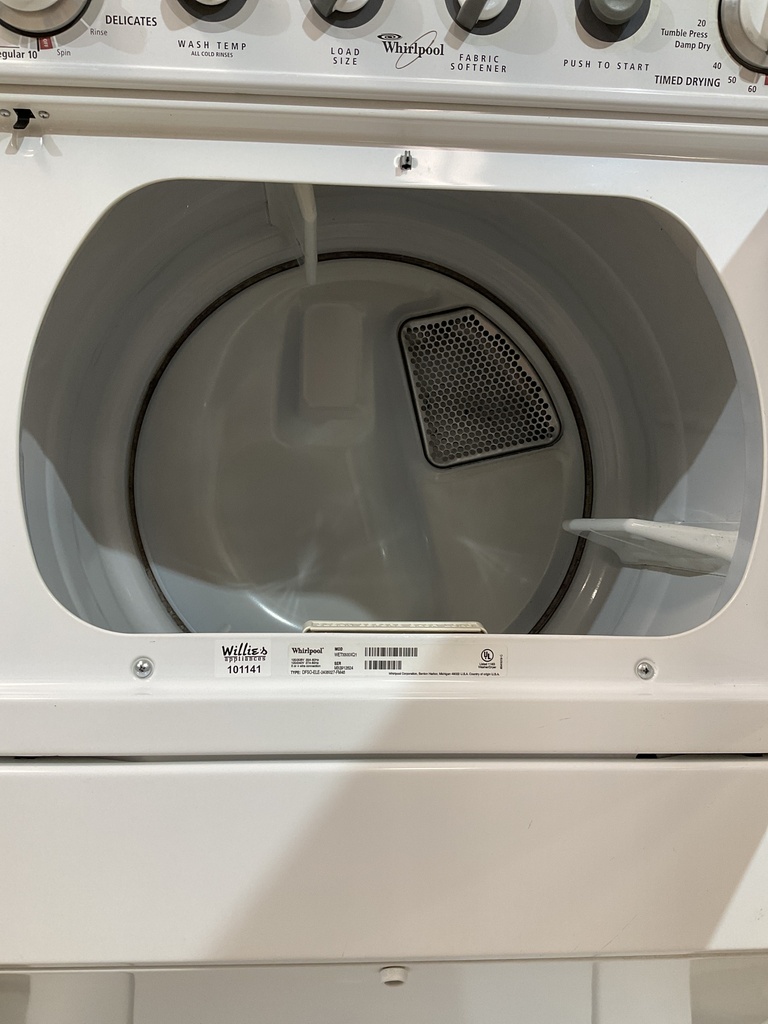 Whirlpool Used Electric Unit Stackable 220volts (30 AMP) 27x72 1/2” {3 prong}  (White) 