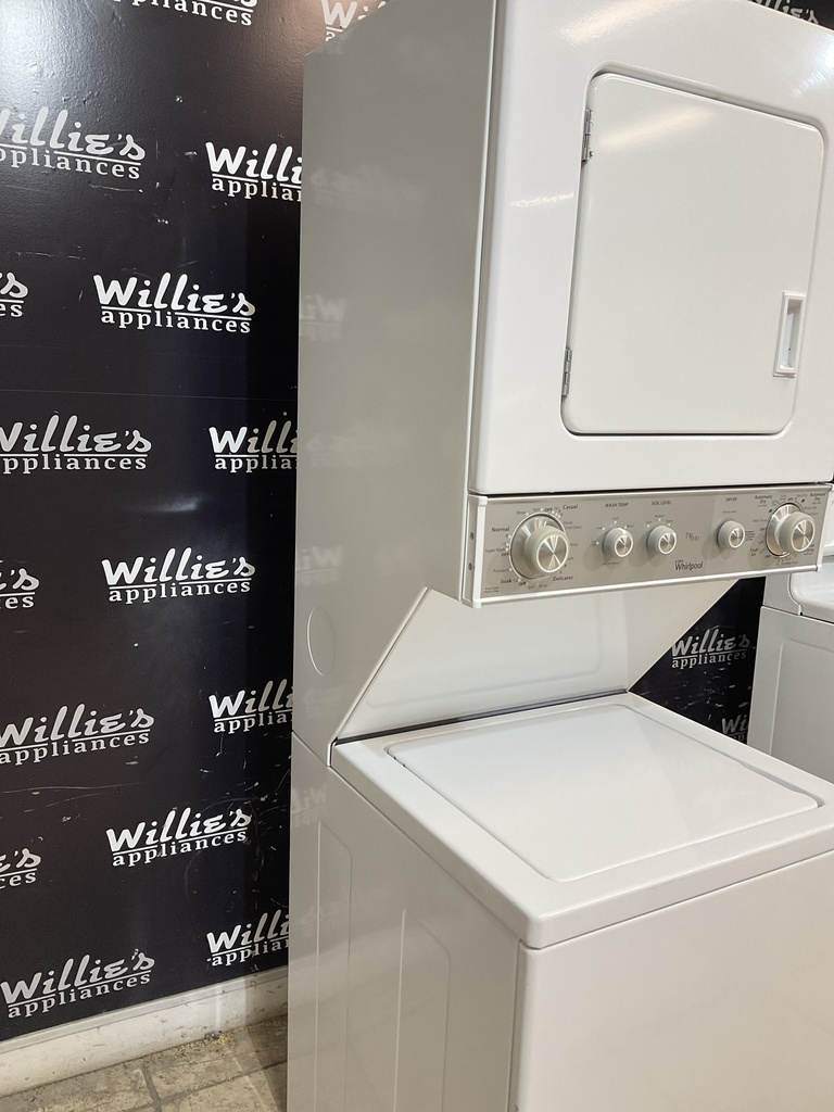 Whirlpool Used Electric Dryer 220volts (30 AMP) 24x71 {3 prong}  (White) 