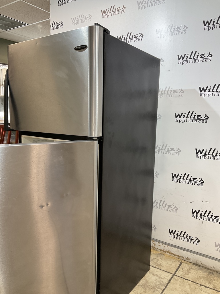 Frigidaire Used Refrigerator Top and Bottom 30x68 (Stainless Steel) 