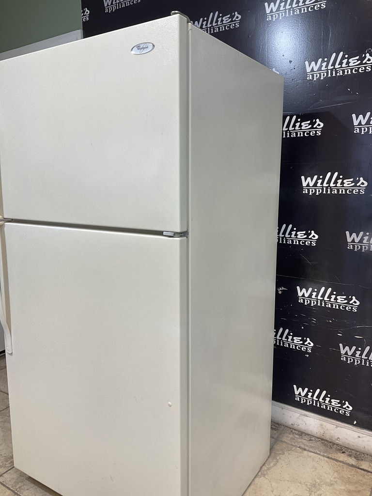 Whirlpool Used Refrigerator Top and Bottom 33x66 (Bisque) 