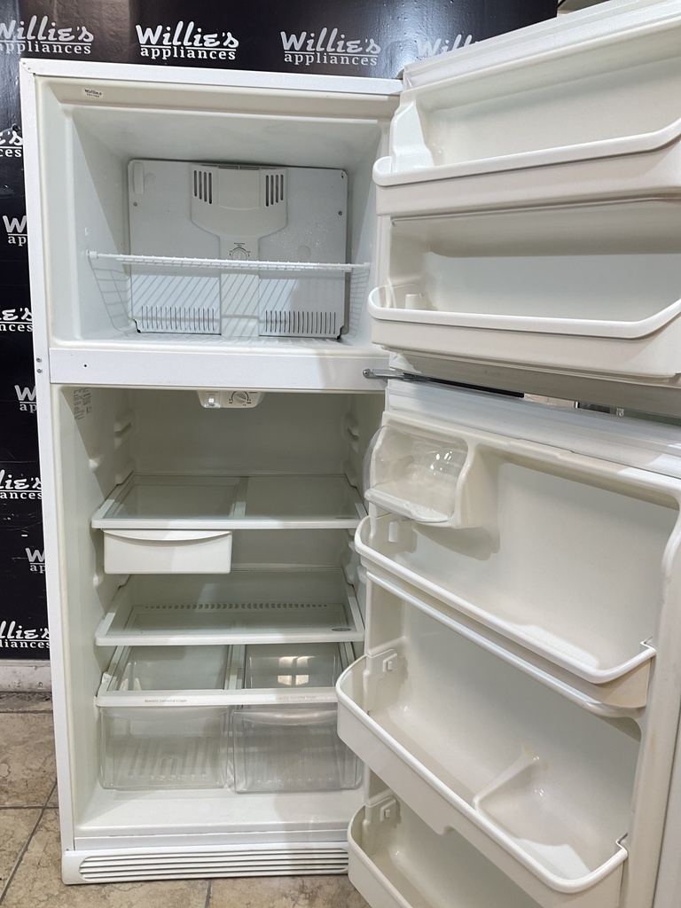 Frigidaire Used Refrigerator Top and Bottom 30x68 1/2” (White) 