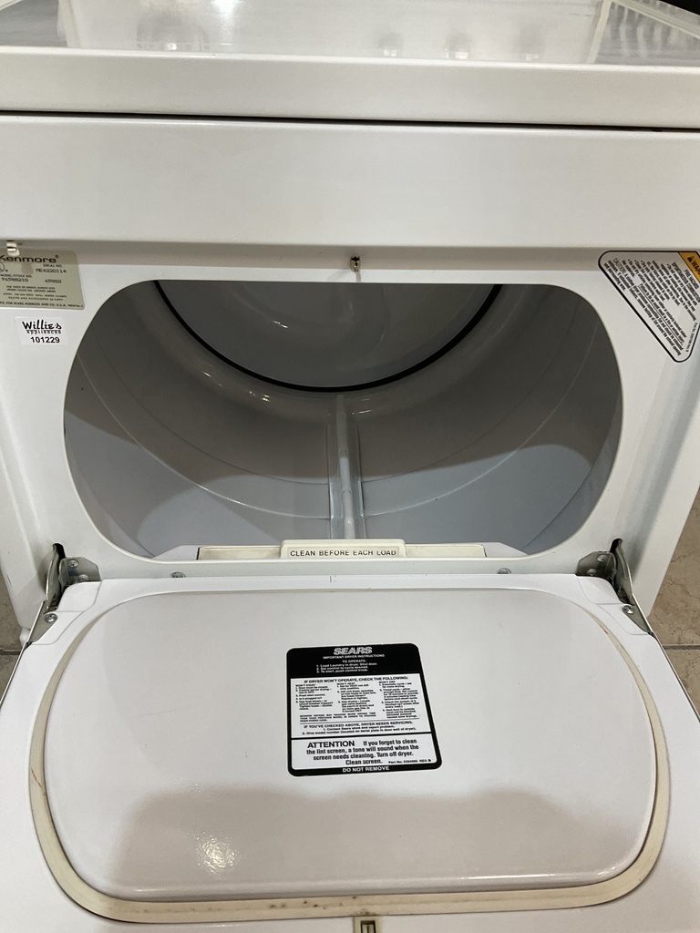 Kenmore Used Electric Dryer 220volts (30 AMP) 27inches {3 prong} (White) 