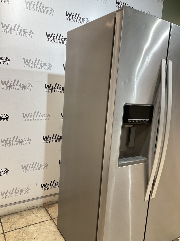 Whirlpool Used Refrigerator Side by Side Counter Depth 36x68 1/2” (Stainless Steel) 