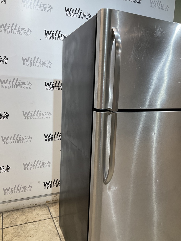 Frigidaire Used Refrigerator Top and Bottom 30x65 1/2” (Stainless Steel) 
