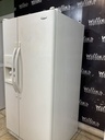 Whirlpool Used Refrigerator Side by Side 33x66 1/2” (White) 