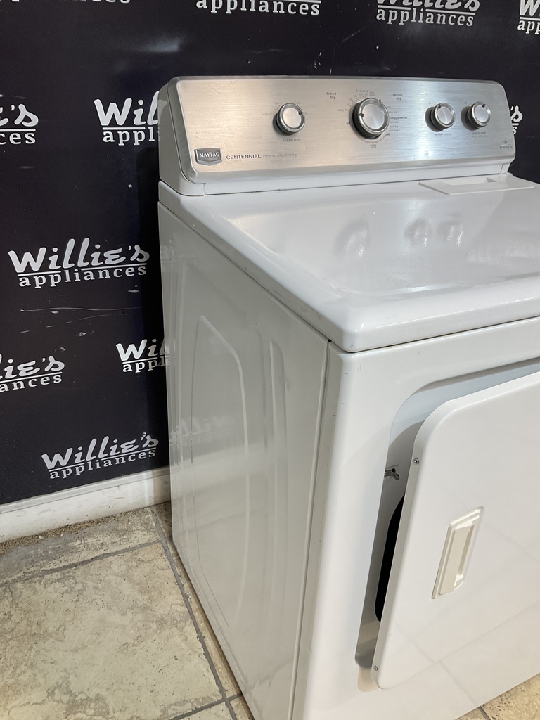 Maytag Used Electric Dryer 220volts (30 AMP) 29inches {4 prong} (White) 
