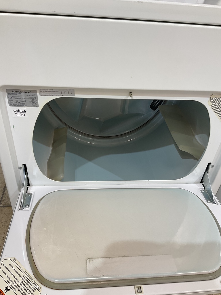 Kenmore Used Natural Gas Set Washer/Dryer 27/29inches (White) 