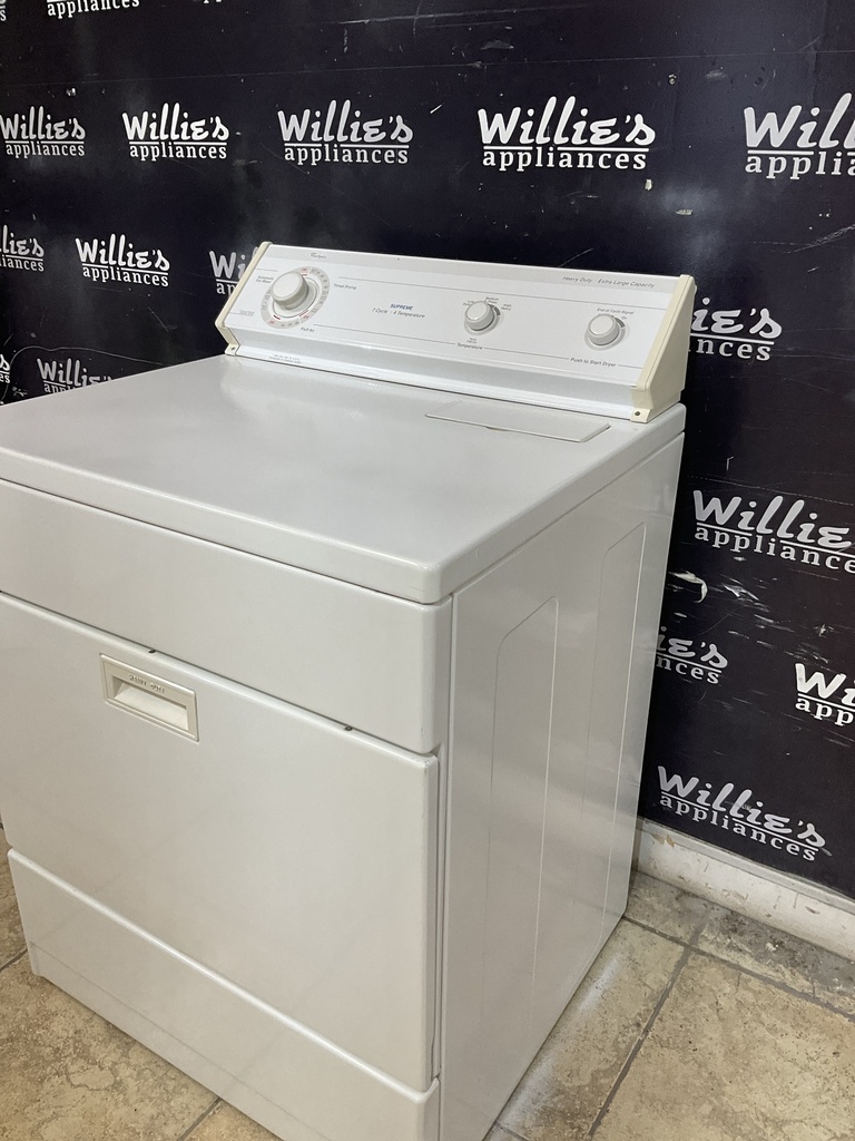 Whirlpool Used Electric Dryer 220volts (30 AMP) 29inches {3 prong} (White)