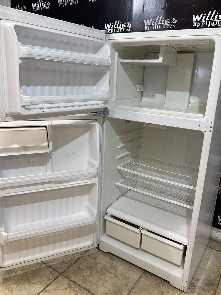 RCA Used Refrigerator Top and Bottom 28x61 1/2” (White) 