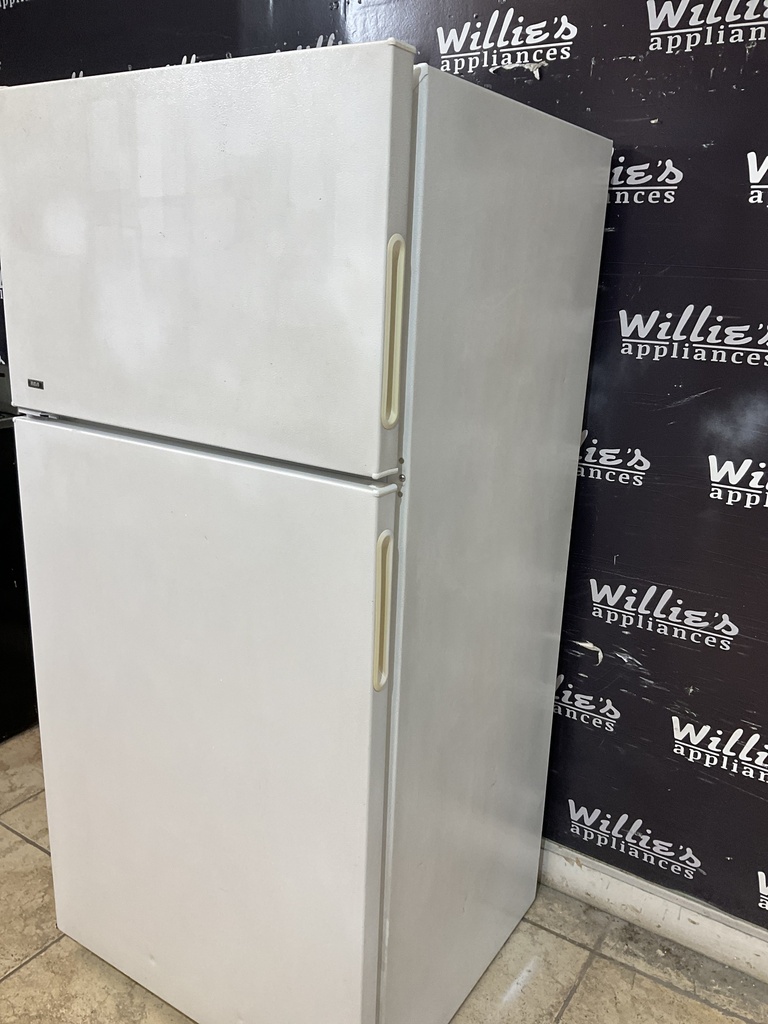 RCA Used Refrigerator Top and Bottom 28x61 1/2” (White) 