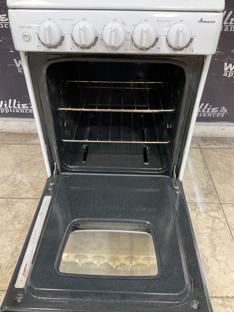 Amana Used Natural Gas Stove 20inches (White) 