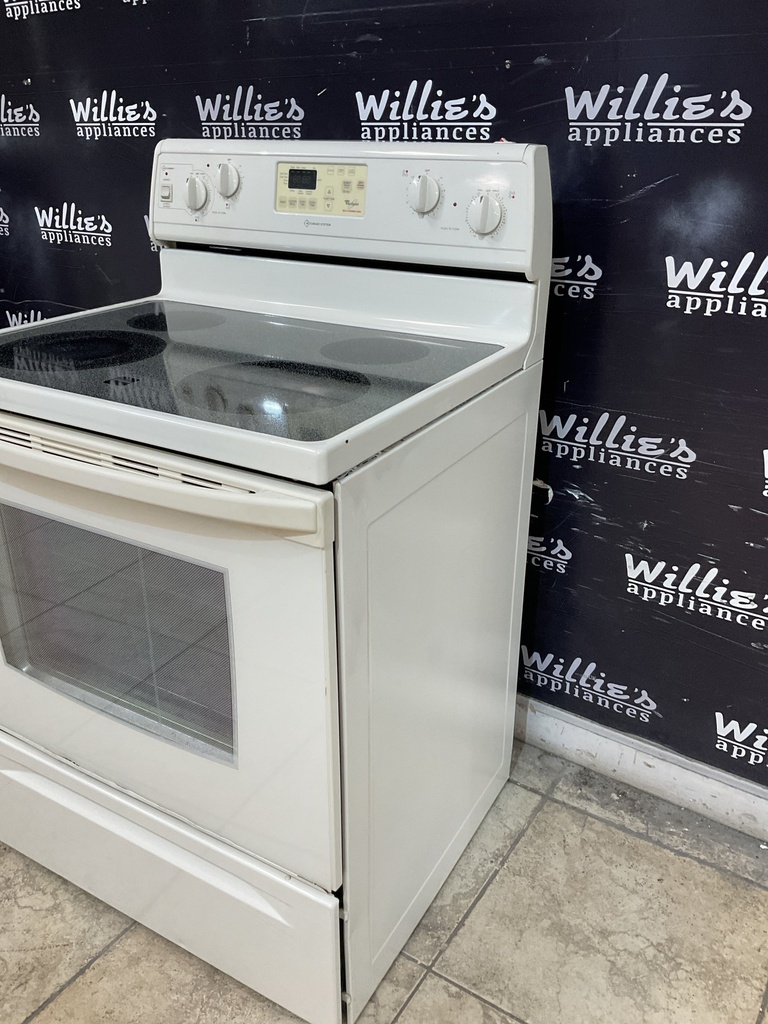 Whirlpool Used Electric Stove 220volts (49/50 AMP) 30inches {no cord} (Bisque) 