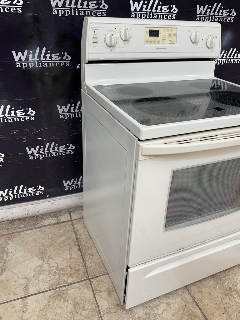 Whirlpool Used Electric Stove 220volts (49/50 AMP) 30inches {no cord} (Bisque) 
