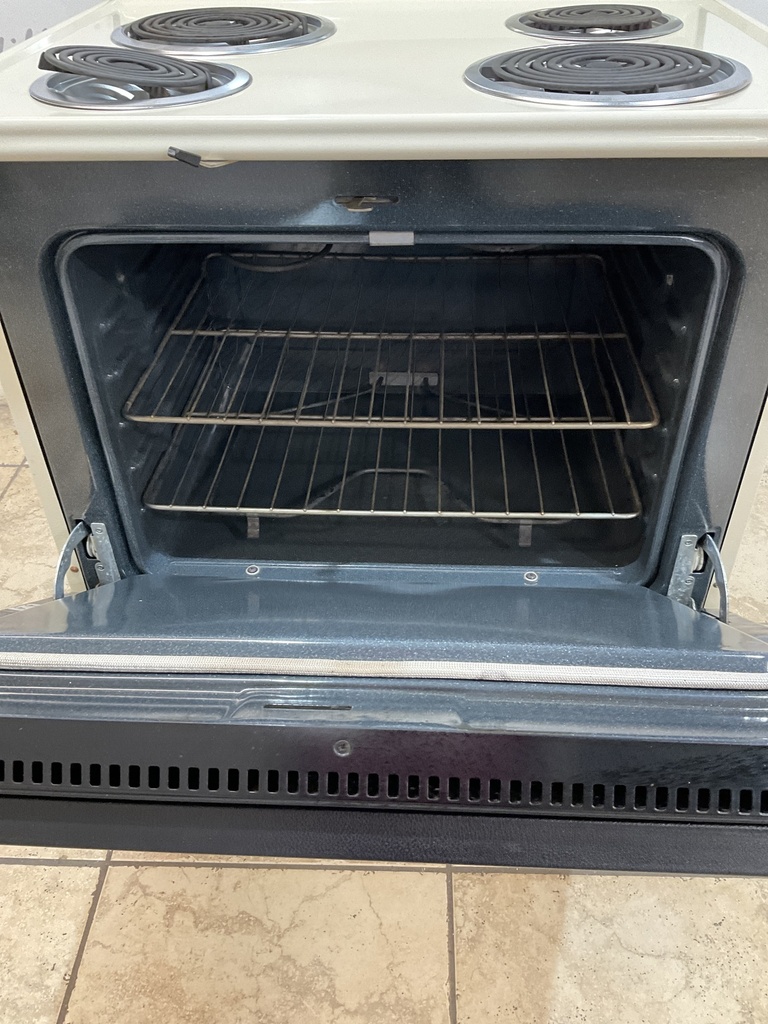 Hotpoint Used Electric Stove 220volts (40/50 AMP) 30inches {no cord} (Bisque/Black) 