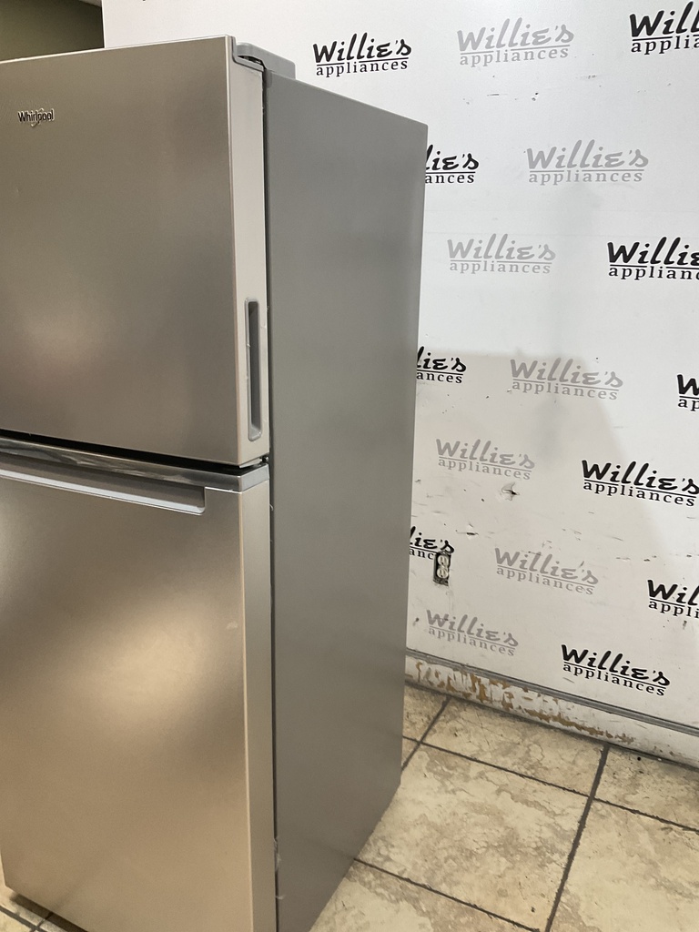 Whirlpool Used Refrigerator Top and Bottom 24x61 (Stainless Steel) 