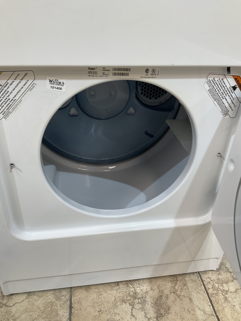 Roper Used Electric Dryer 220volts (30 AMP) 29inches {3 prong} (White) 