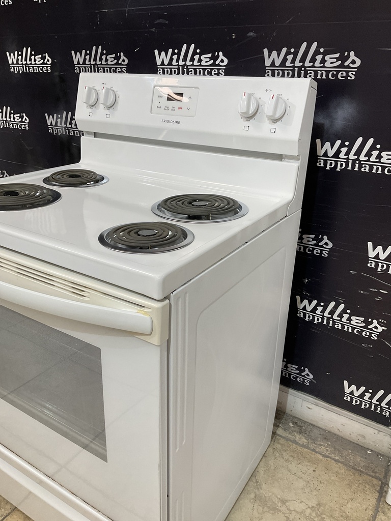 Frigidaire Used Electric Stove 220volts (40/50 AMP) 30inches {3 prong} (White) 